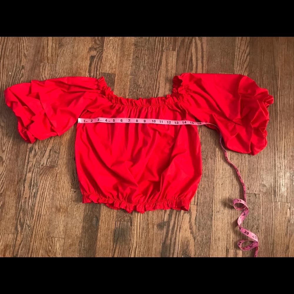 FOREVER 21 red off-shoulder blouse